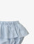 BABY GIRLS SILVER GRID CHECKERED RUFFLED BLOOMERS