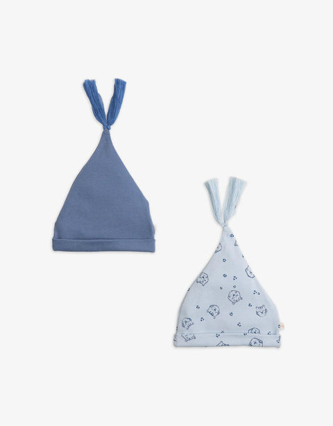 2-PC SET PLAIN AND PRINTED BONNET WITH TASSEL - gingersnaps | Shop Kids & Children's clothing online at gingersnaps.com.ph