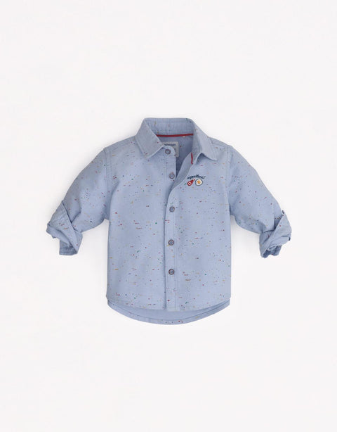 BABY BOYS EGGS & CATSUP LONG SLEEVES WOVEN SHIRT - gingersnaps | Shop Kids & Children's clothing online at gingersnaps.com.ph
