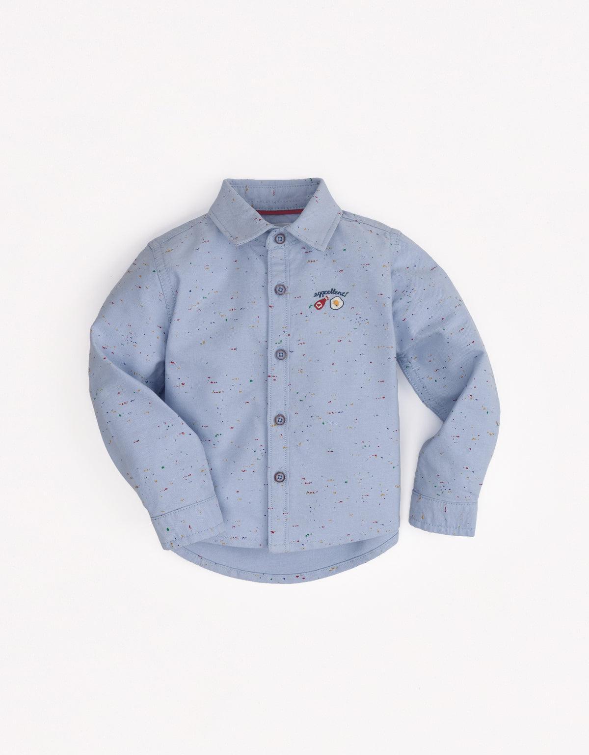 BABY BOYS EGGS & CATSUP LONG SLEEVES WOVEN SHIRT - gingersnaps | Shop Kids & Children's clothing online at gingersnaps.com.ph