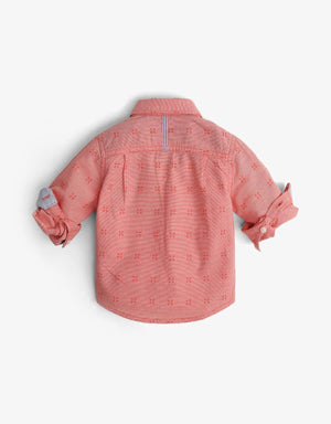 BABY BOYS FLOWER DOBBY LONG SLEEVES SHIRT - gingersnaps | Shop Kids & Children's clothing online at gingersnaps.com.ph