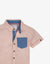 BABY BOYS ORANGE TILE PRINT SHORT SLEEVES SHIRT - gingersnaps | Shop Kids & Children's clothing online at gingersnaps.com.ph