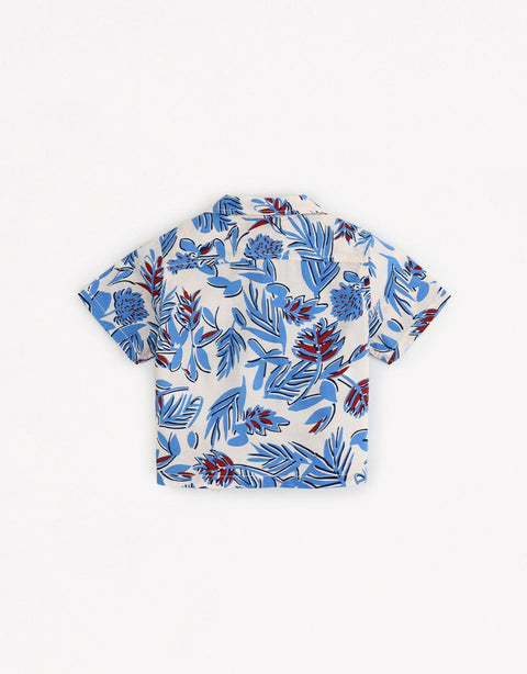 BABY BOYS SHADOW PALMS FLOWY SHIRT - gingersnaps | Shop Kids & Children's clothing online at gingersnaps.com.ph, short sleeve shirt, flowy shirt, palm flowy shirt, multicolor shirt, multicolor flowy shirt, palm printed flowy shirt, flowy shirt for kids boys, short sleeve flowy shirt for baby boys, short sleeve flowy shirt boys, baby boys flowy shirt