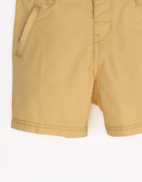 BABY BOYS ZIP-POCKET BERMUDA SHORTS - gingersnaps | Shop Kids & Children's clothing online at gingersnaps.com.ph, bermuda shorts, yellow bermuda shorts, bermuda shorts with pocket, yellow bermuda shorts with pockets, twill bermuda shorts, shorts, yellow shorts, twill bermuda shorts for kids, baby boys bermuda shorts, yellow bermuda shorts for baby boys, shorts with pocket for baby