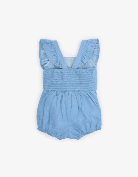 BABY GIRLS DAISY EMBROIDERED PLAYSUIT - gingersnaps | Shop Kids & Children's clothing online at gingersnaps.com.ph
