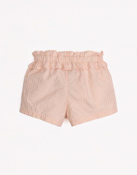 BABY GIRLS GOLD & PEACH STRIPEY LUREX SHORTS - gingersnaps | Shop Kids & Children's clothing online at gingersnaps.com.ph