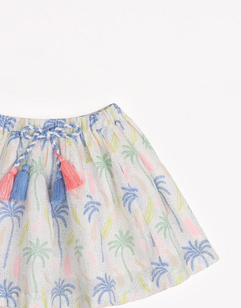 BABY GIRLS PALM PRINTED SKIRT WITH TIES & TASSEL - gingersnaps | Shop Kids & Children's clothing online at gingersnaps.com.ph