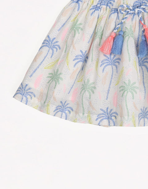 BABY GIRLS PALM PRINTED SKIRT WITH TIES & TASSEL - gingersnaps | Shop Kids & Children's clothing online at gingersnaps.com.ph