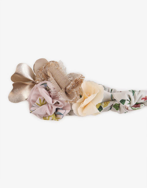 BABY GIRLS TURBAN WITH FLOWER APPLIQUE - gingersnaps | Shop Kids & Children's clothing online at gingersnaps.com.ph