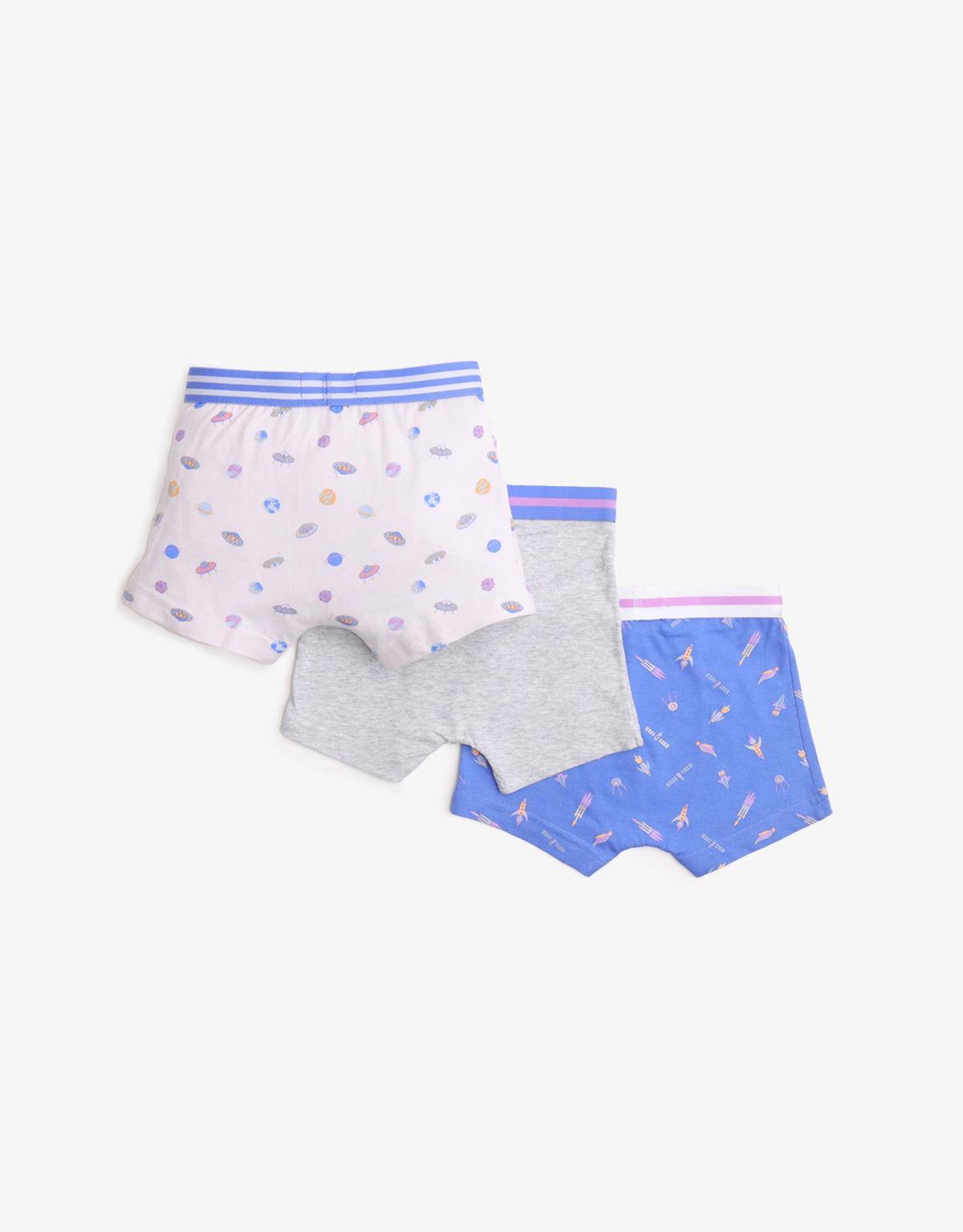 BOYS 3-PACK SPACESHIP BOXER SHORTS SET - gingersnaps | Shop Kids & Children's clothing online at gingersnaps.com.ph