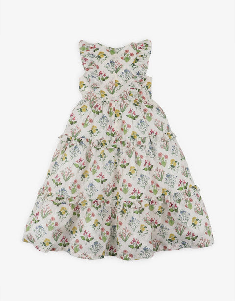 GIRLS BOTANICAL PRINT SMOCKED MAXI DRESS - gingersnaps | Shop Kids & Children's clothing online at gingersnaps.com.ph