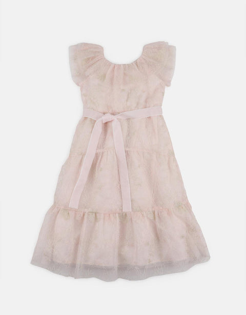 GIRLS EMBROIDERED TULLE MAXI DRESS - gingersnaps | Shop Kids & Children's clothing online at gingersnaps.com.ph