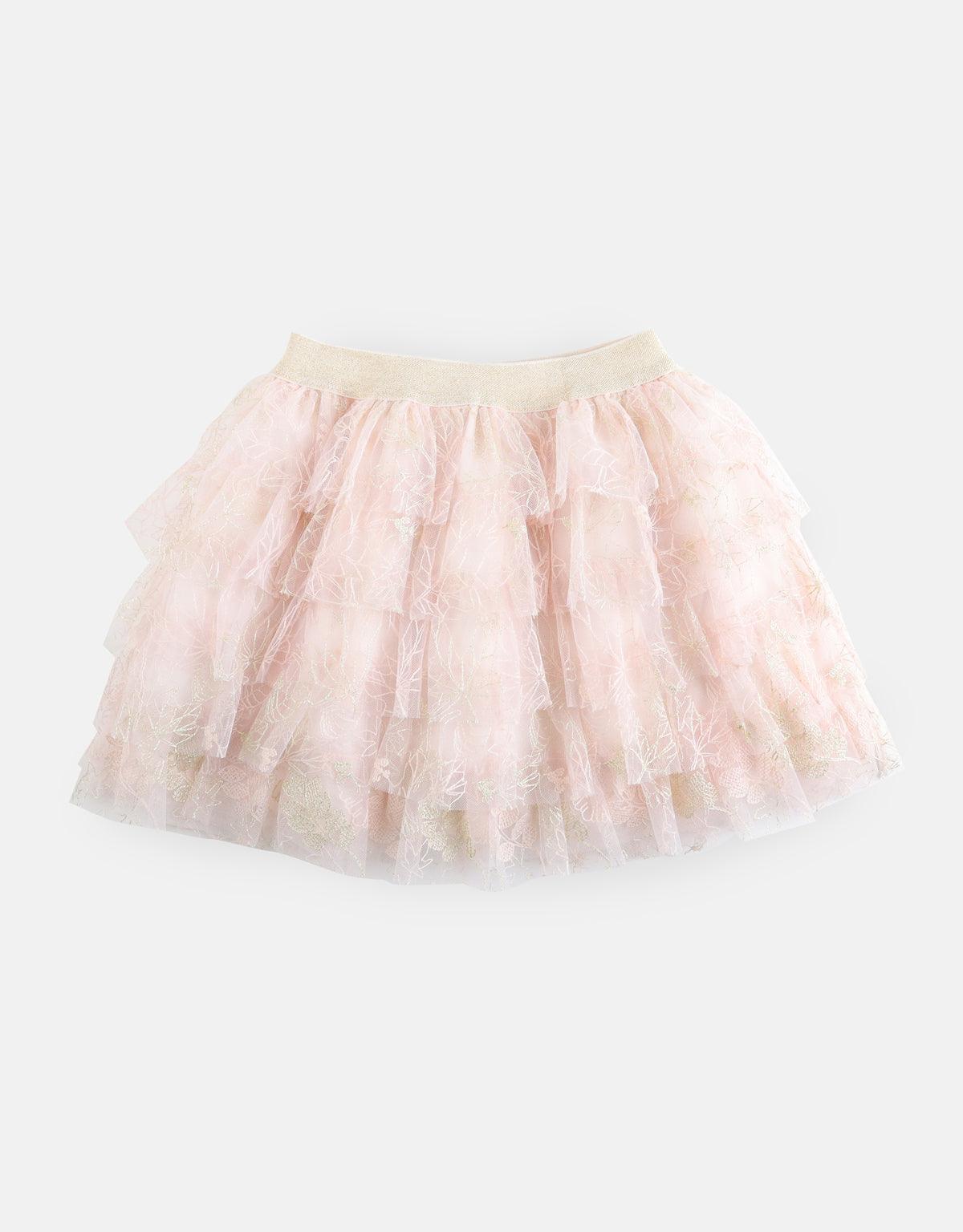 GIRLS EMBROIDERED TULLE TIER SKIRT– Gingersnaps