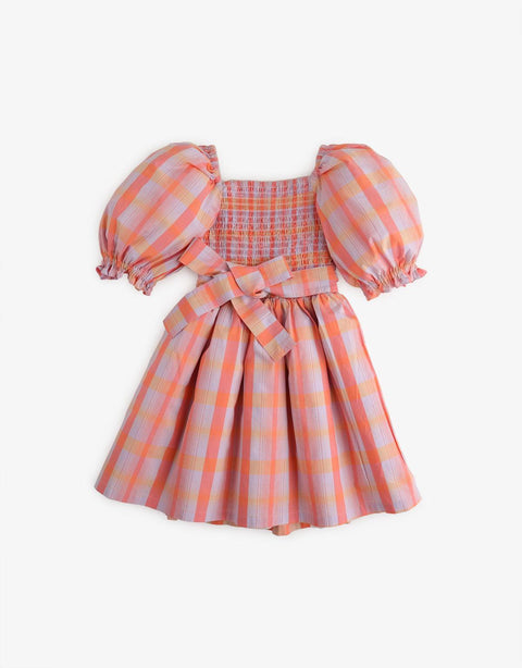 GIRLS MADRAS SMOCKED 2-WAYS TO WEAR DRESS - gingersnaps | Shop Kids & Children's clothing online at gingersnaps.com.ph